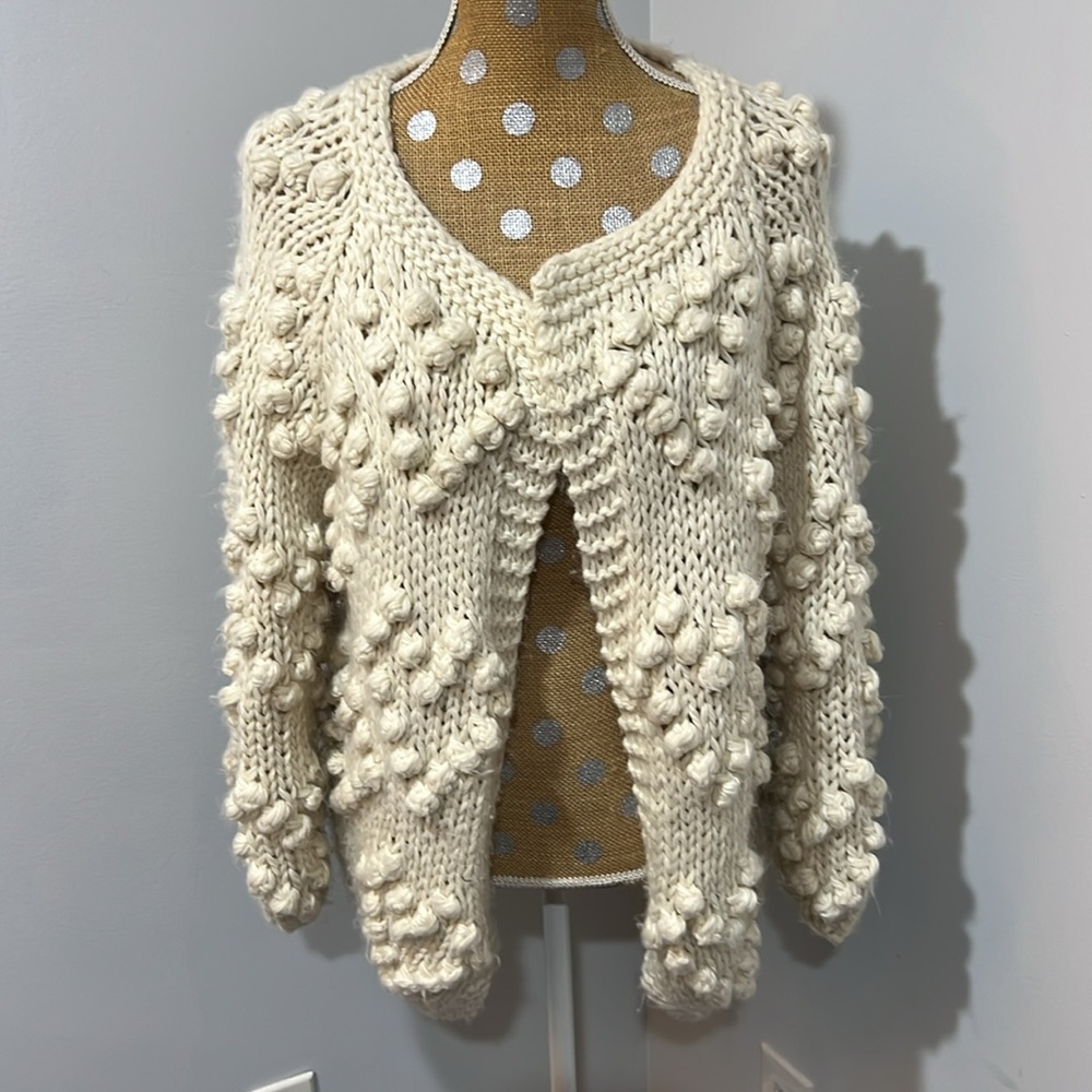 Glam Beige Knit Cardigan M/L
